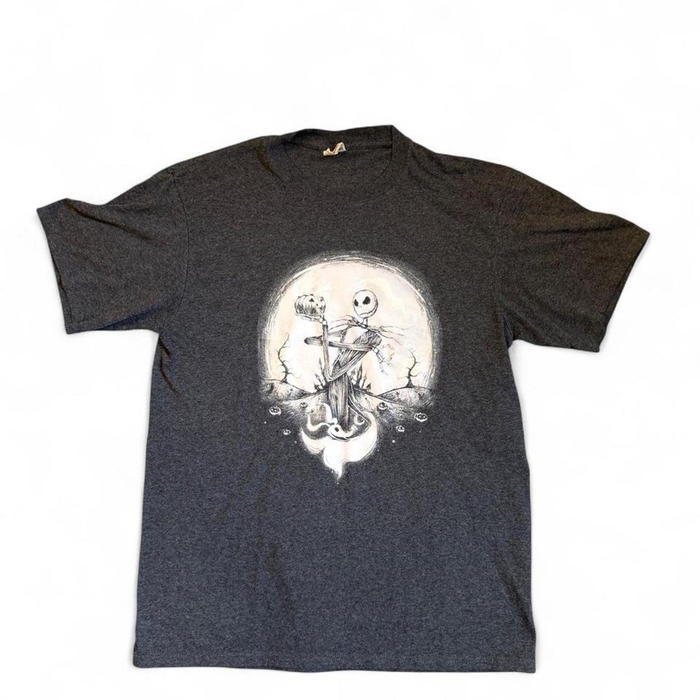 Disney Nightmare Before Christmas Jack Skellington Graphic Tee Size M Charcoal